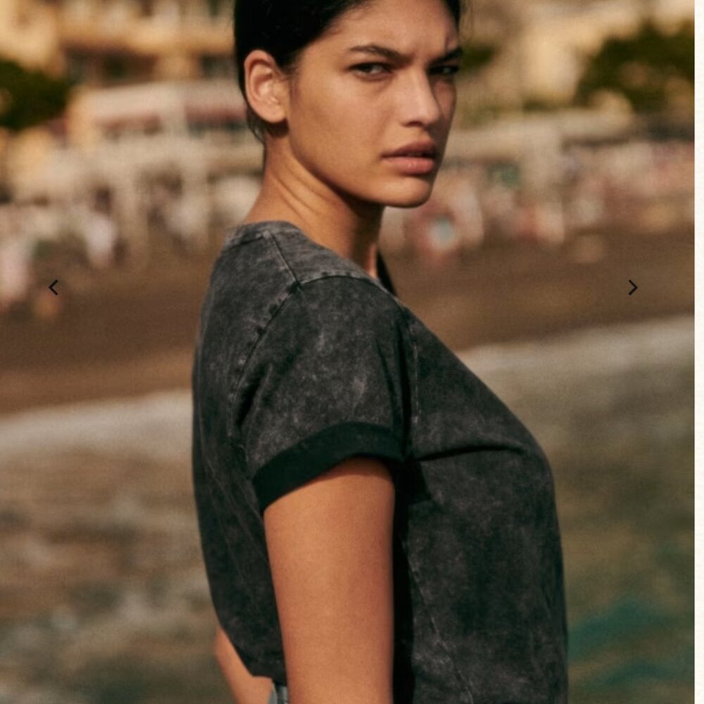 Sezane Conrad T-shirt Faded Black - Size S